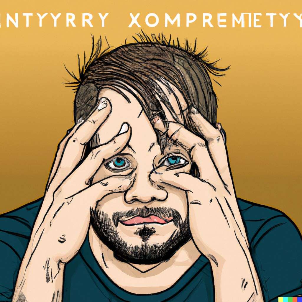 a representation of anxiety, comic book illustration, realism style